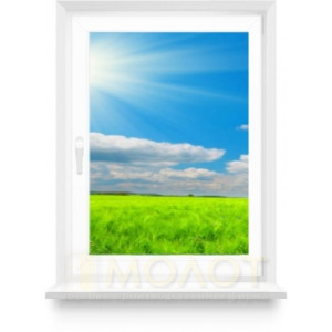 Поворотно-откидное пластиковое окно, 750мм х 1350мм