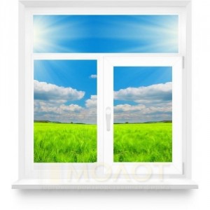 Двухстворчатое окно, с одной активной створкой, 1150х1950