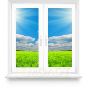 Окно комната, кухня с двумя створками 1450 х 1450