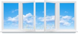 Балконная рама 3000х1400, прямой балкон